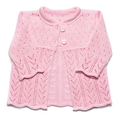 Dojčenský pletený svetrík Sunny ružový