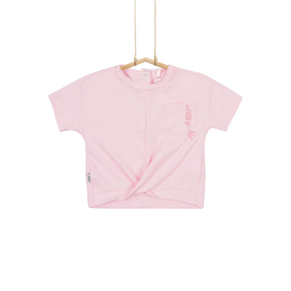 dievčenské tričko s krátkym rukávom ružové